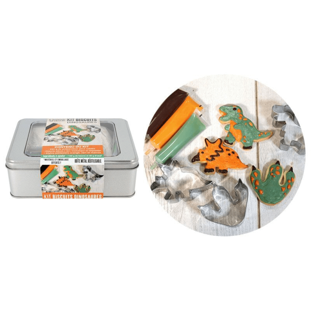 Kit Para Hacer Galletas de Dinosaurio Patisdécor 