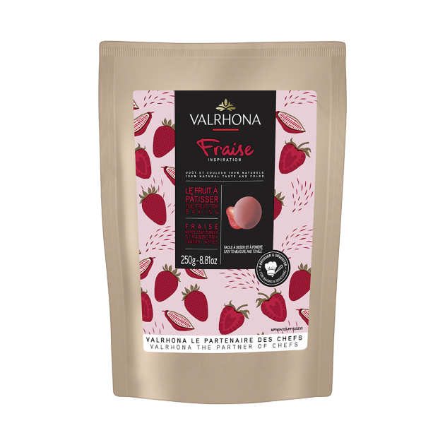 Chocolate de Cobertura Inspiration Fresa 250 g Valrhona 