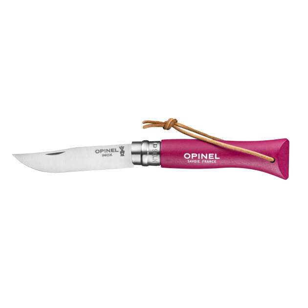 Navaja de Bolsillo N°6 Aventurero Frambuesa Colorama Opinel 