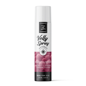 Spray Terciopelo Rosa 250 ml Colorante Alimentario Velly Spray Pro