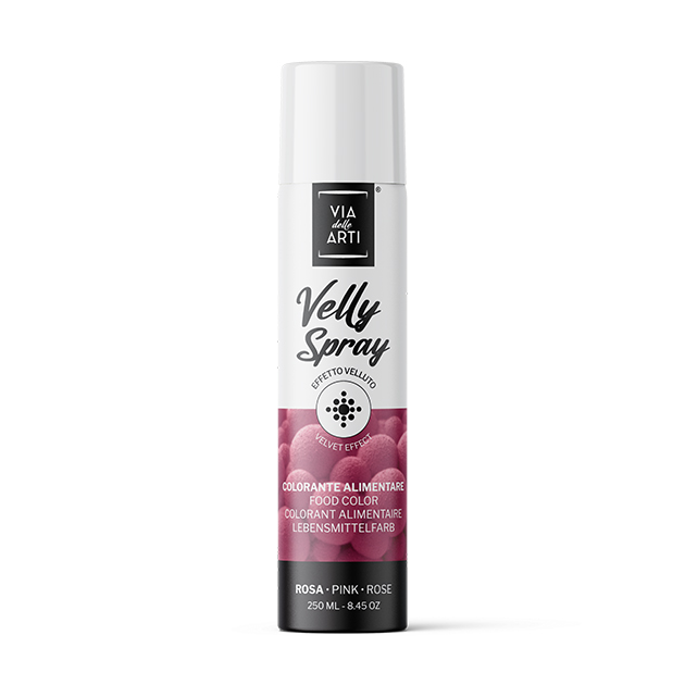 Spray Terciopelo Rosa 250 ml Colorante Alimentario Velly Spray Pro