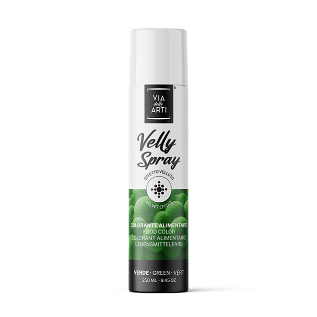Spray Terciopelo Verde 250 ml Colorante Alimentario Velly Spray Pro