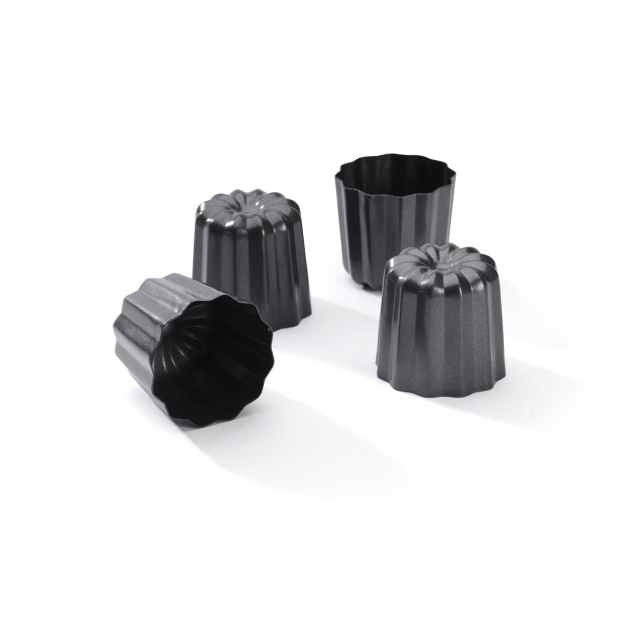 Moldes para cannelés antiadherentes 5,5 cm (x6) aluminio Gobel 