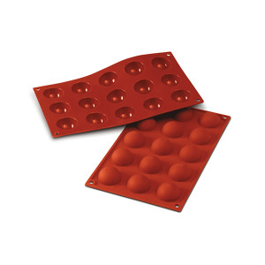 Molde silicona semiesfera (x15) 4 cm x 2 cm de altura SilikoMart