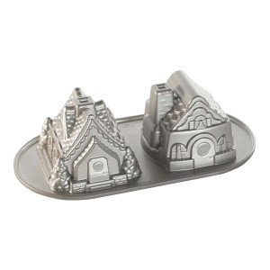Molde para Bizcochos Casitas de Jengibre (x2) Silver Nordic Ware
