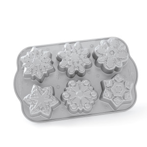 Molde para Bizcochos Copos de Nieve (x6) Silver Nordic Ware