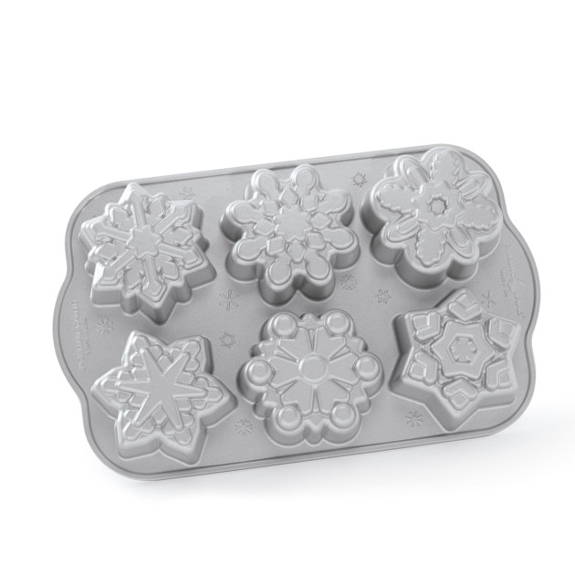  Molde para Bizcochos Copos de Nieve (x6) Silver Nordic Ware 