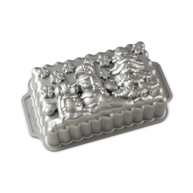Molde Plum Cake Paisaje Navideño Silver Nordic Ware 