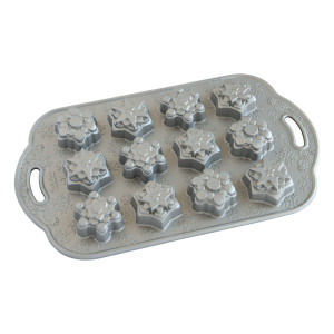 Molde para Bizcochos Copos de Nieve (x12) Silver Nordic Ware