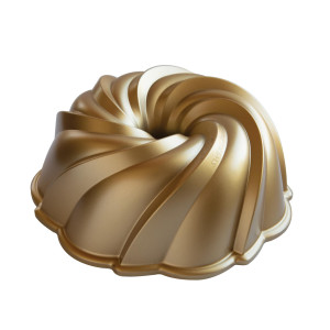 Molde Bundt Cake Swirl Gold Nordic Ware