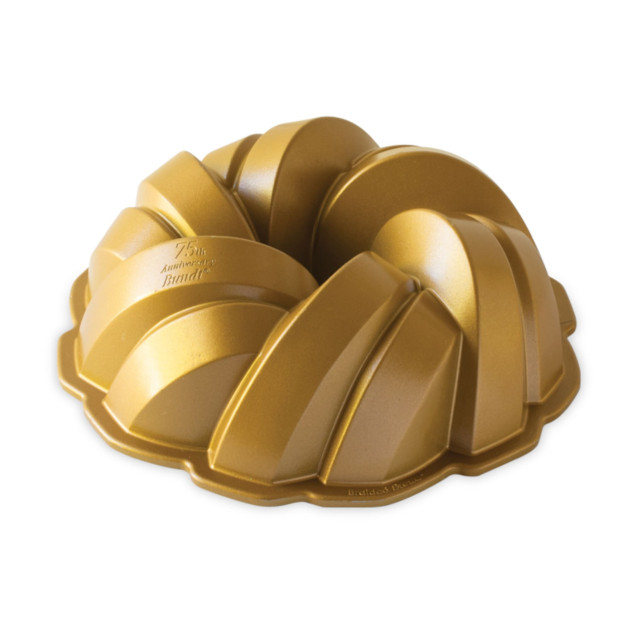 Molde Bundt Cake Braided 75º Aniversario Gold Nordic Ware 