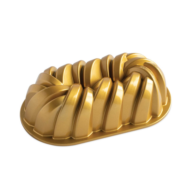Molde Plum Cake Trenzado Gold Nordic Ware 
