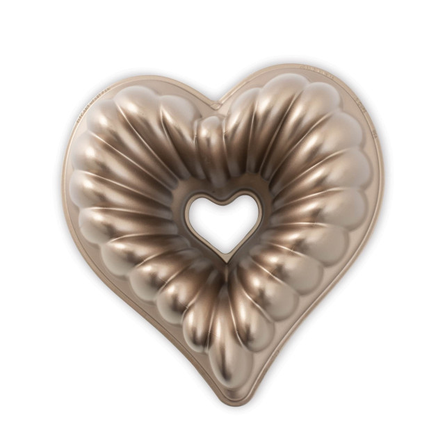 Molde Corazón Bundt Cake Elegant Heart Toffee Nordic Ware 