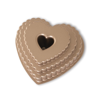 Molde Corazón Bundt Cake Tiered Heart Toffee Nordic Ware