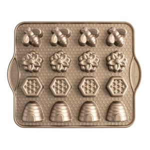 Molde para Bizcochos Busy Bee (x16) Toffee Nordic Ware