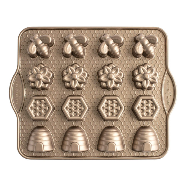 Molde para Bizcochos Busy Bee (x16) Toffee Nordic Ware 