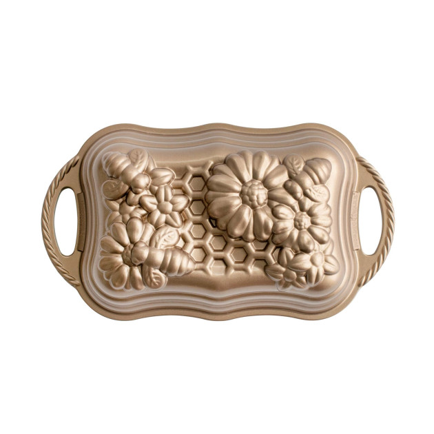 Molde Plum Cake Abejas y Flores Toffee Nordic Ware 