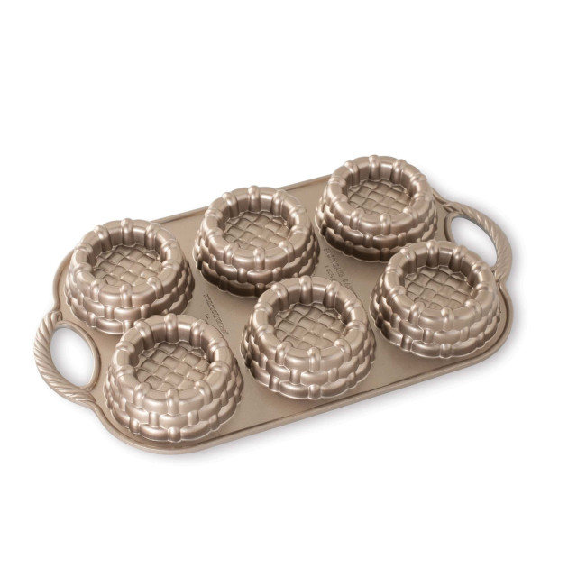 Molde para Bizcochos Cesta Shortcake Baskets (x6) Toffee Nordic Ware