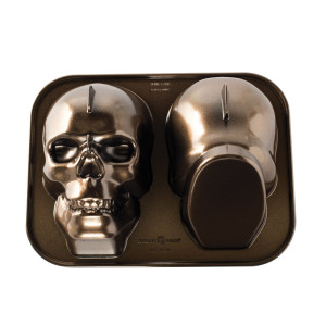 Molde Calavera 3D para Bizcocho Bronze Nordic Ware