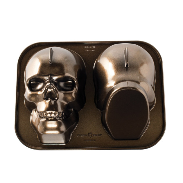 Molde Calavera 3D para Bizcocho Bronze Nordic Ware 