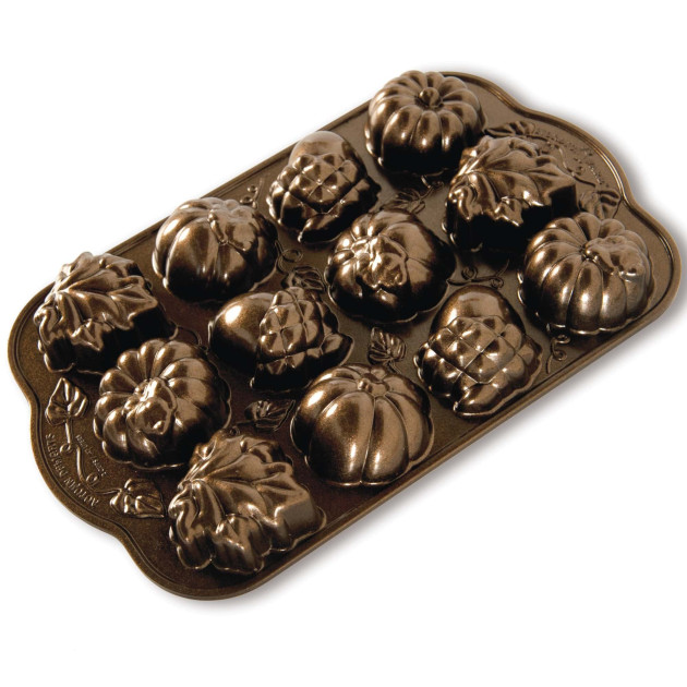 Molde para Bizcochos Manjares de Otoño (x12) Bronze Nordic Ware 