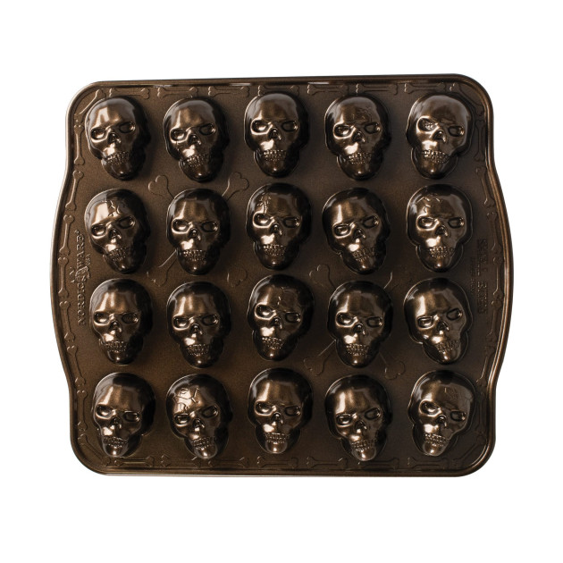 Molde para Bizcochos Mini Calaveras (x20) Bronze Nordic Ware 
