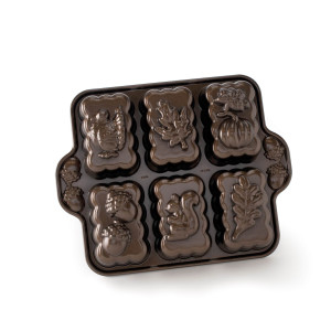 Molde para Bizcochos Harvest Mini Loaf Pan (x6) Bronze Nordic Ware