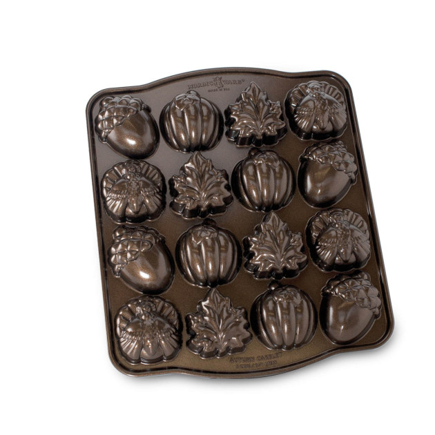 Molde para Bizcochos Manjares de Otoño (x16) Bronze Nordic Ware 