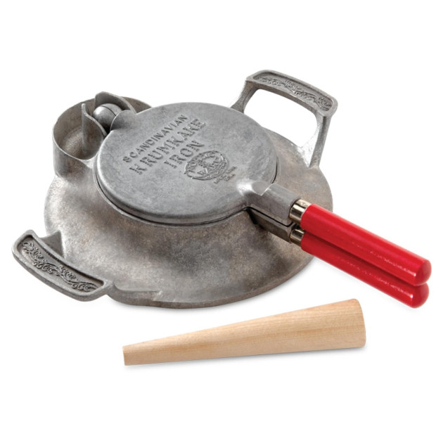 Sartén Gofrera Noruega Krumkake Hierro Fundido Ø13 cm Nordic Ware 