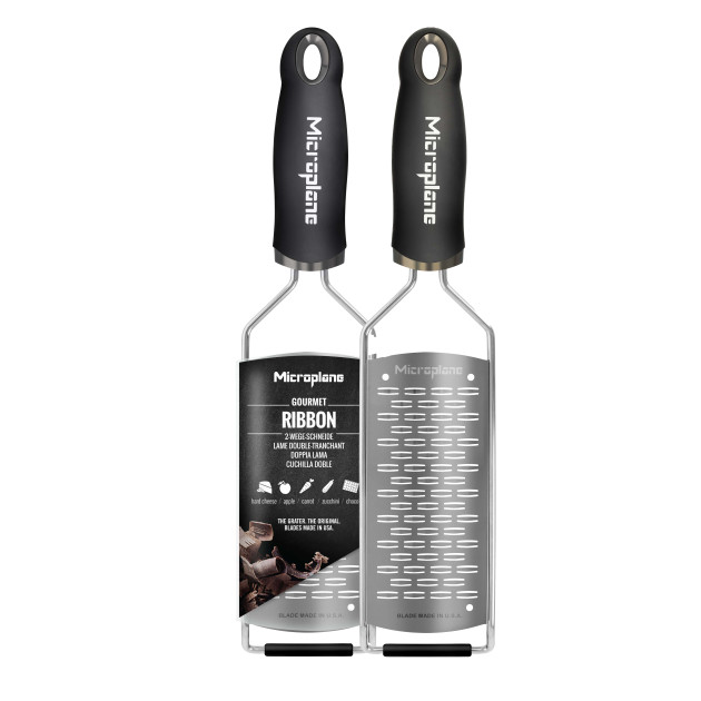 Rallador Laminador Doble Filo Negro Gourmet Microplane 