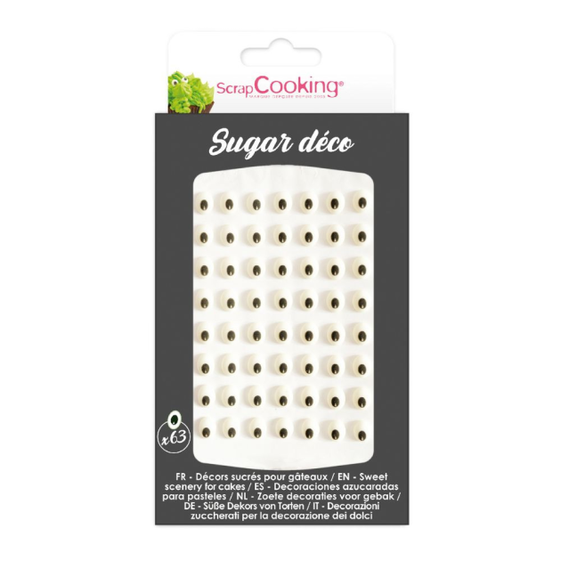 Ojos Comestibles de Azúcar 10 g (x63) ScrapCooking 