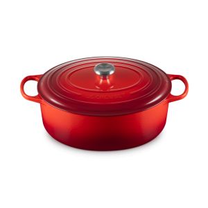Cocotte Ovalada de Hierro Fundido 35 cm Rojo Cereza Signature Le Creuset