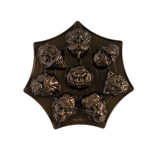 Molde Halloween Monster Mask (x8) Bronze Nordic Ware