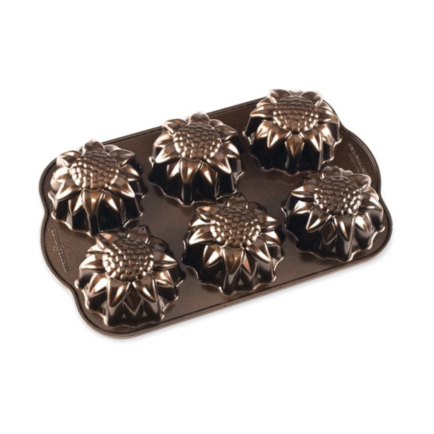 Molde para Bizcochos Girasoles (x6) Bronze Nordic Ware 
