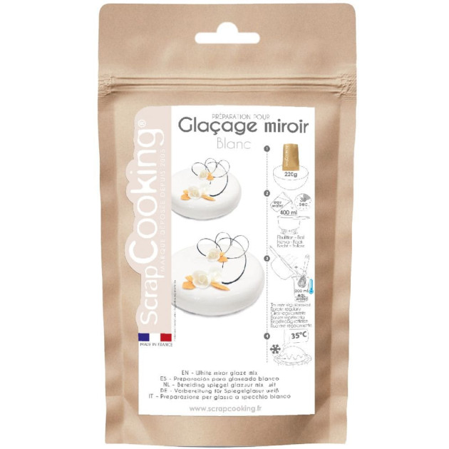 Glaseado Espejo Blanco 220 g Scrapcooking