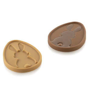 Molde de Silicona Tableta Huevo y Conejo (x2) Easy Choc Silikomart