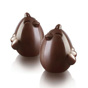 Molde Chocolate Gallinas Paul Cino H 9,2 cm (x2) Silikomart