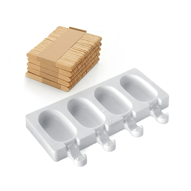 Molde silicona helado 4 mini paletas con palillos SilikoMart