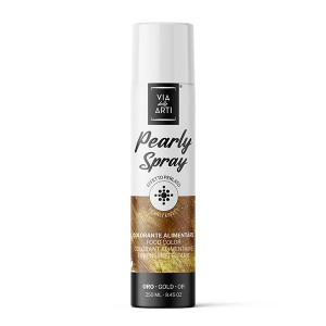 Spray Alimentario Oro Claro Efecto Metalizado 150 ml