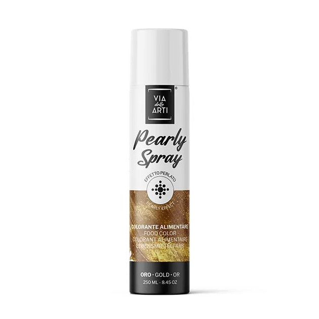 Spray Alimentario Oro Claro Efecto Metalizado 150 ml