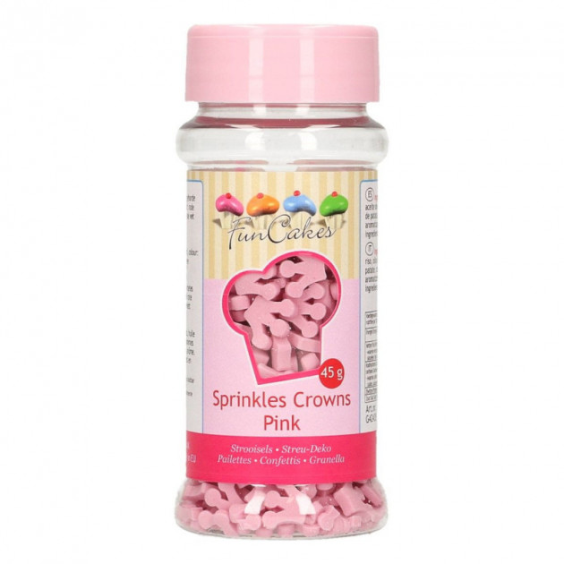 Adornos Comestibles Para Tartas Coronas Rosas 45 g Funcakes 