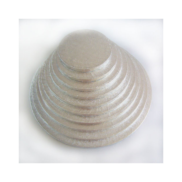 Soporte tarta redondo Ø 25 x 1 cm plateado Funcakes 
