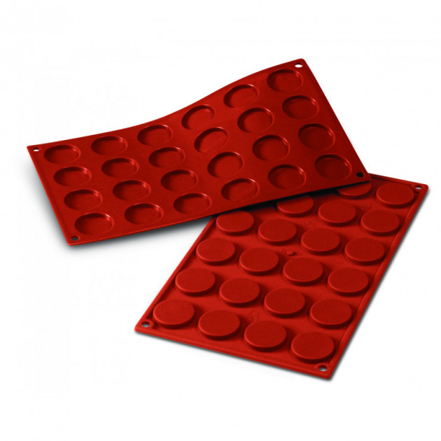 Molde silicona para galletas florentinas (x24) 3,5 cm x 0,5 cm de altura SilikoMart