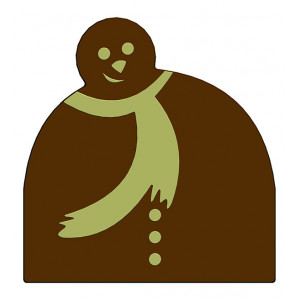 Molde decorativo tronco de Navidad muñeco de nieve 80 x 84 mm Mallard Ferrière