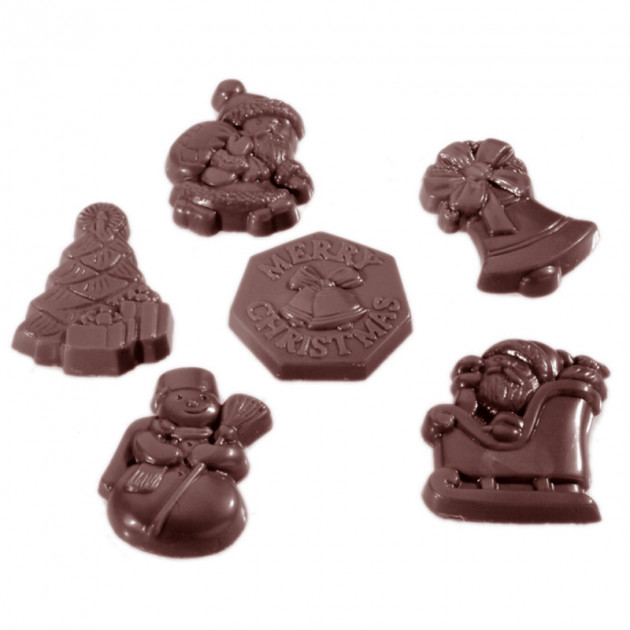 Molde para figuras de navidad (x18) Chocolate World 