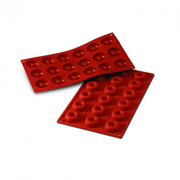 Molde savarín silicona 4,1 cm x 1,2 cm de altura (x18) SilikoMart 