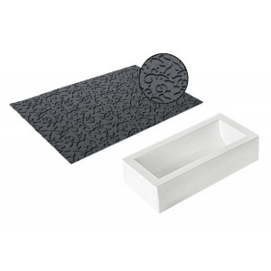 Molde tronco de Navidad y tapete texturizador Arabesque SilikoMart Profesional