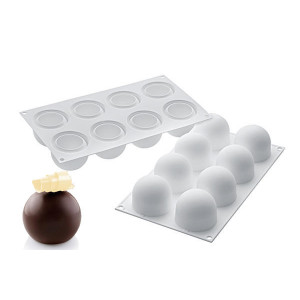 Molde de silicona 8 trufas Ø 6,2 cm SilikoMart Professional