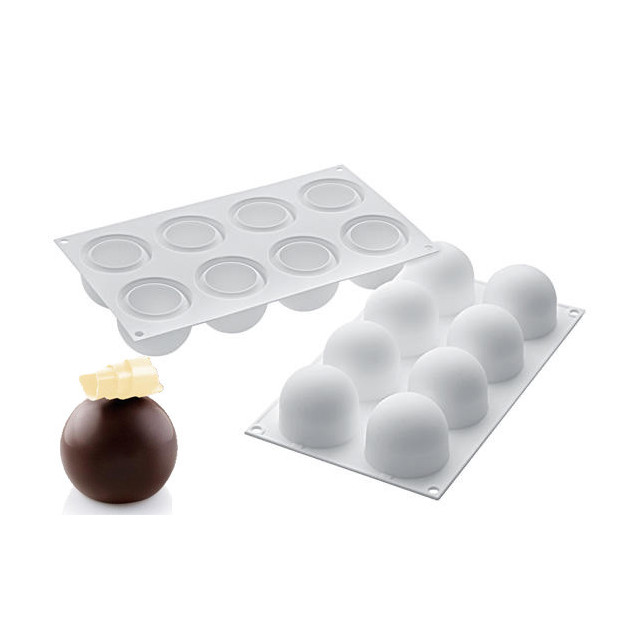 Molde de silicona 8 trufas Ø 6,2 cm SilikoMart Professional