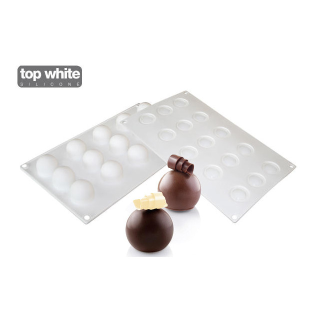 Molde de silicona 15 mini trufas Ø 3,2 cm SilikoMart Professional 